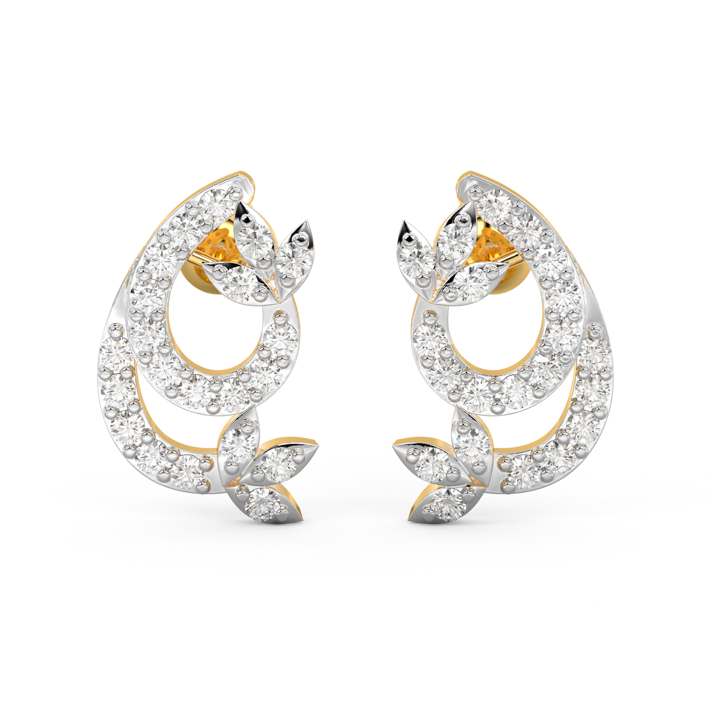 Diamond Earring for her in Yellow Gold DER23275