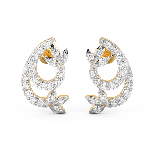 Diamond Earring for her in Yellow Gold DER23275