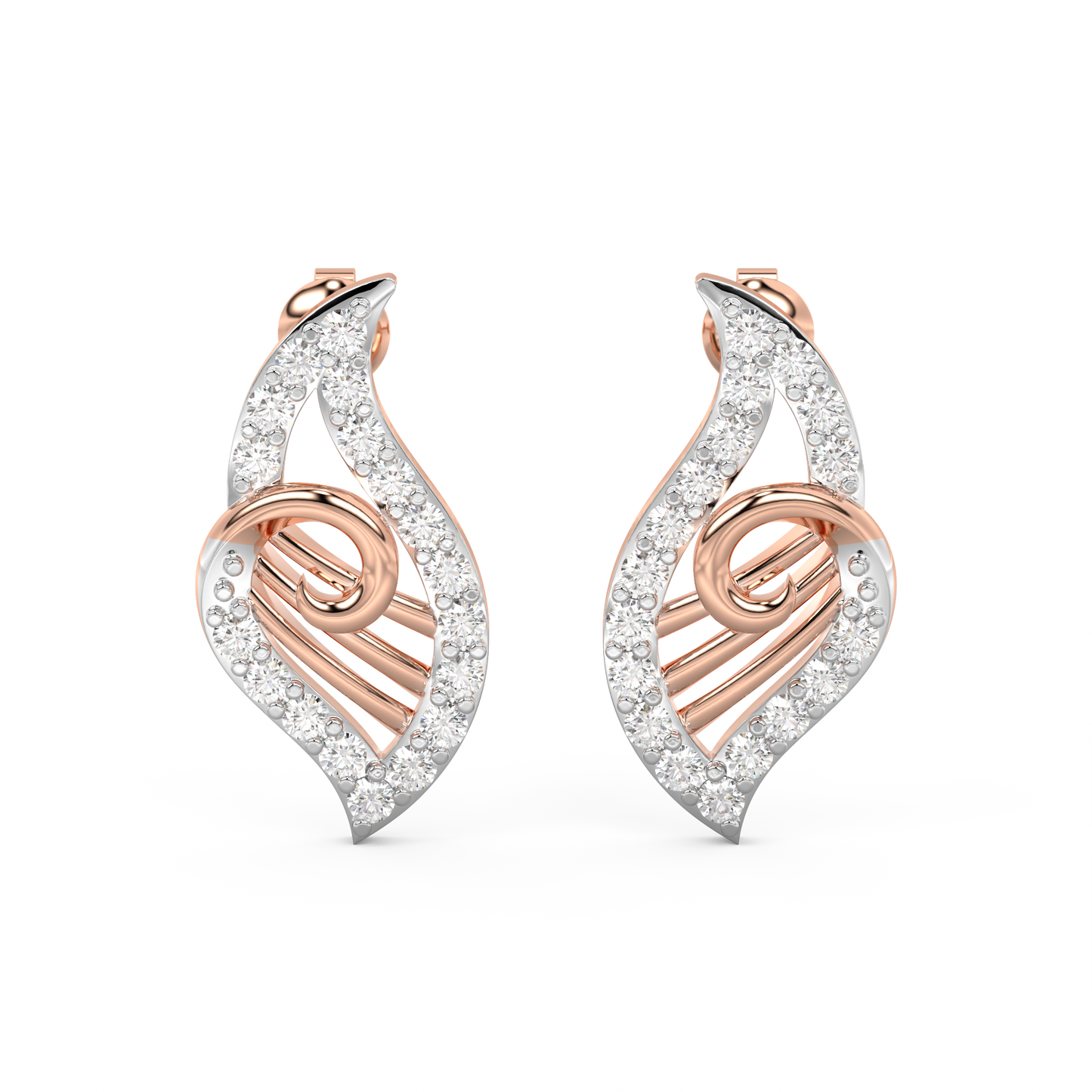 Diamond Earring for her in Rose Gold DER23276