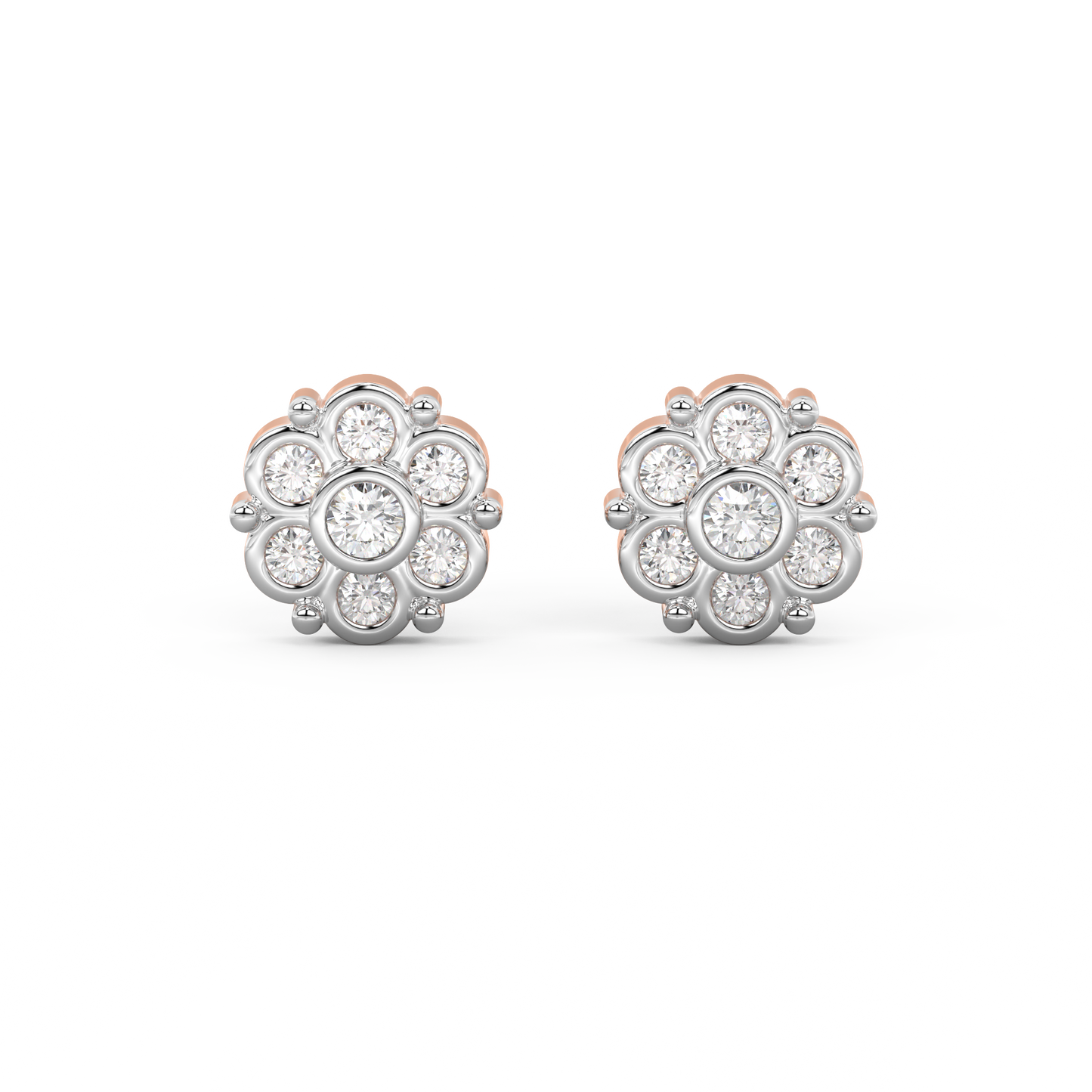 Diamond Earring for her in Rose Gold DER23279