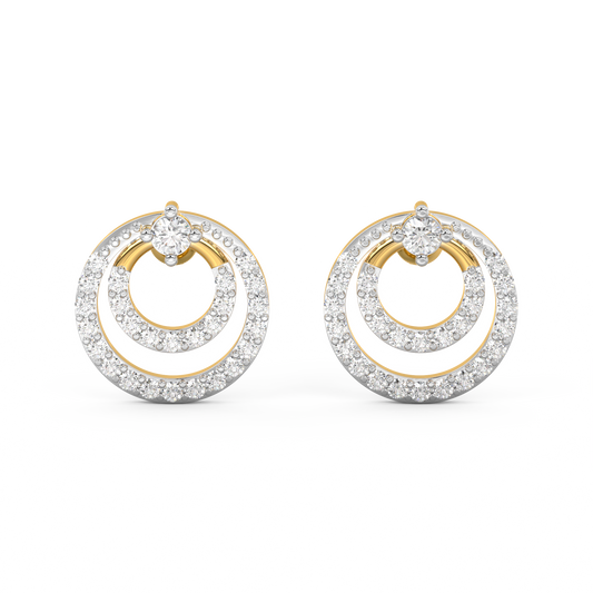 Diamond Earring for her in Yellow Gold DER23281