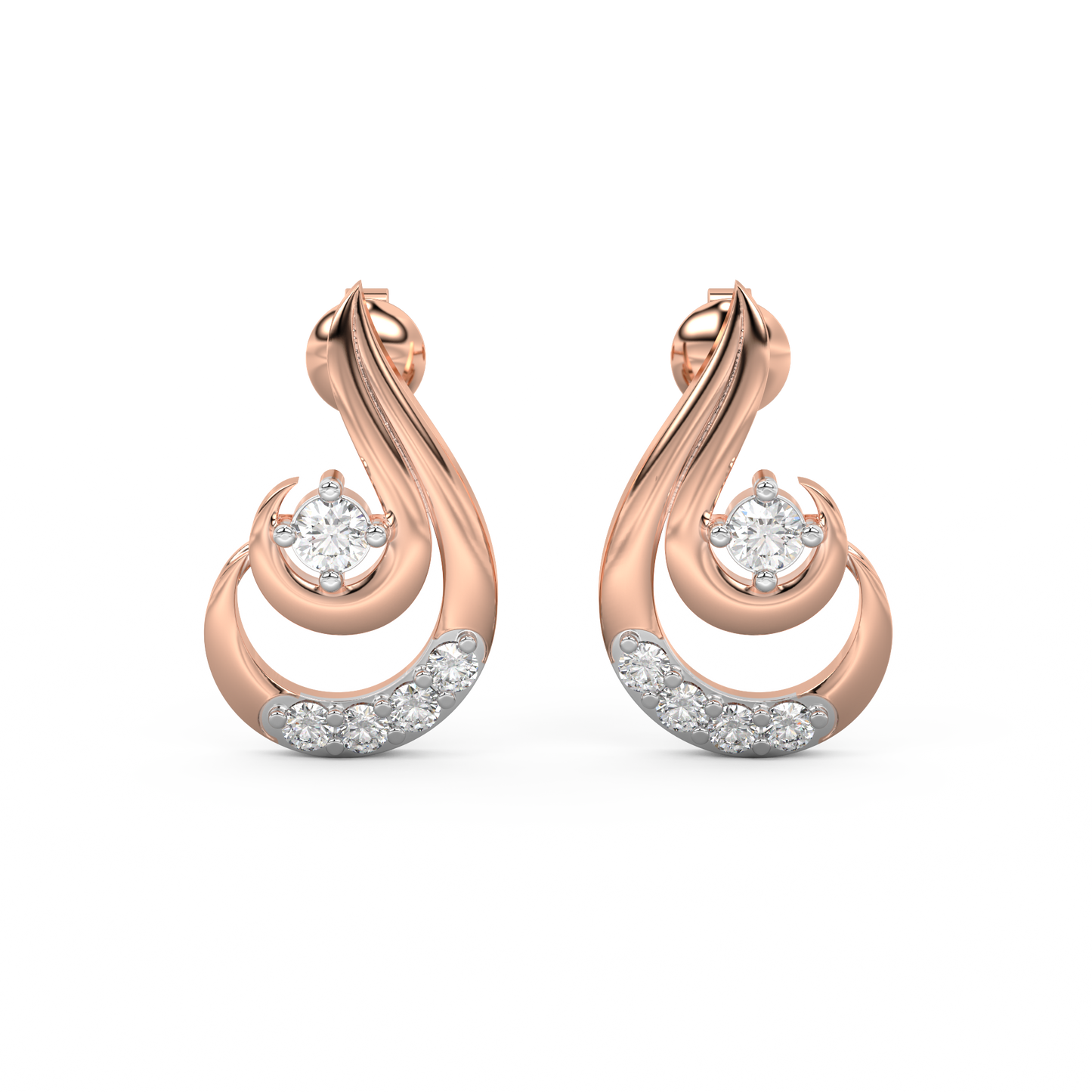 Diamond Earring for her in Rose Gold DER23283