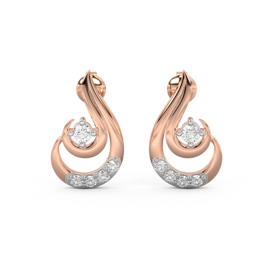 Diamond Earring for her in Rose Gold DER23283