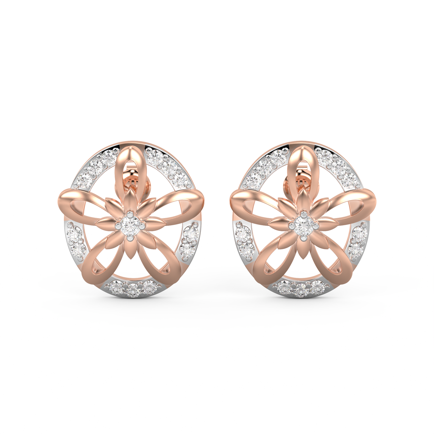 Diamond Earring for her in Rose Gold DER23285