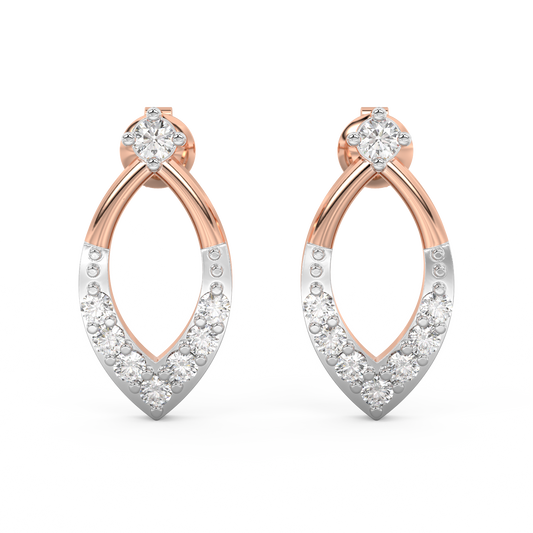 Diamond Earring for her in Yellow Gold DER23292