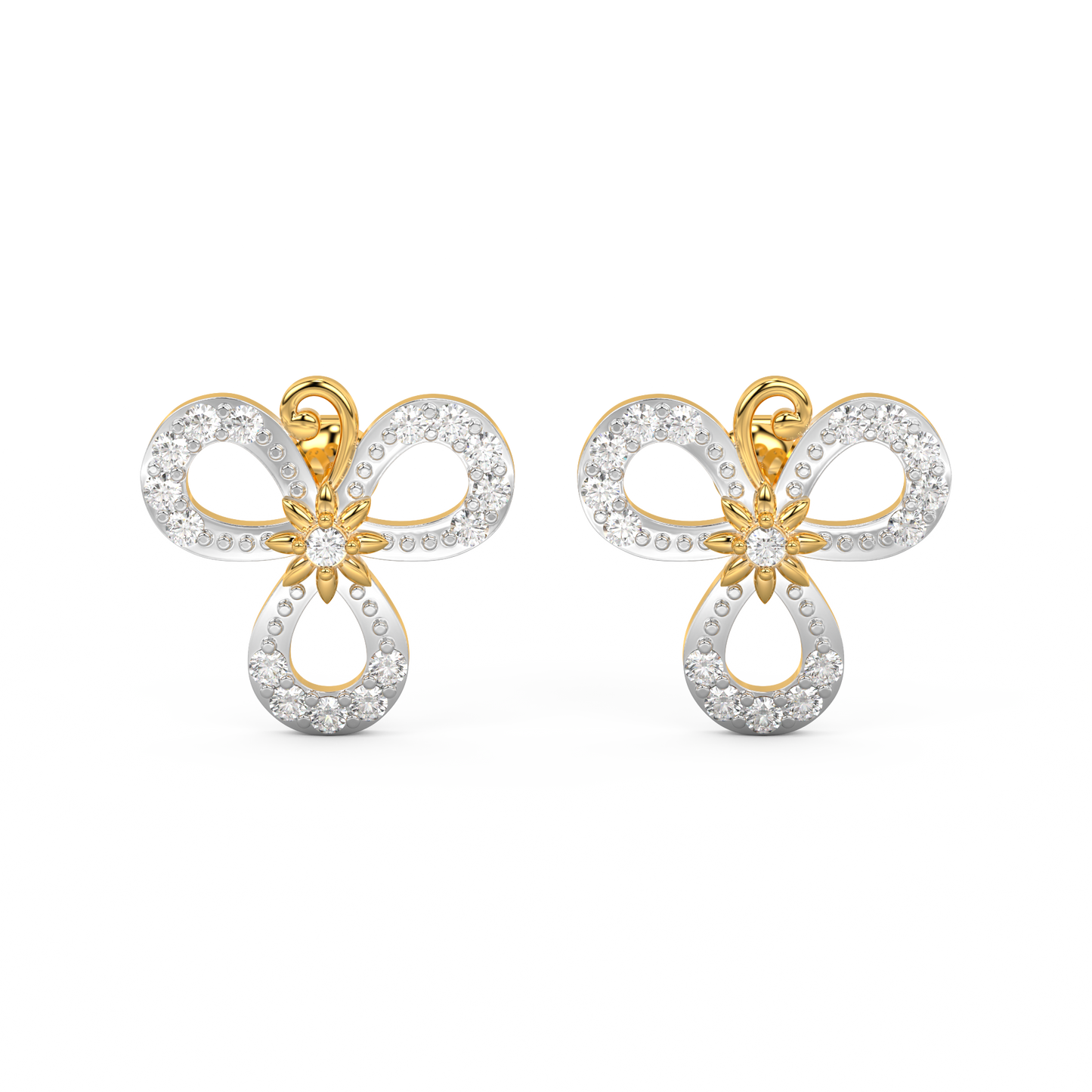 Diamond Earring for her in Yellow Gold DER23301