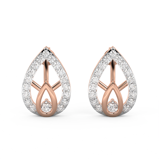 Diamond Earring for her in Rose Gold DER23304