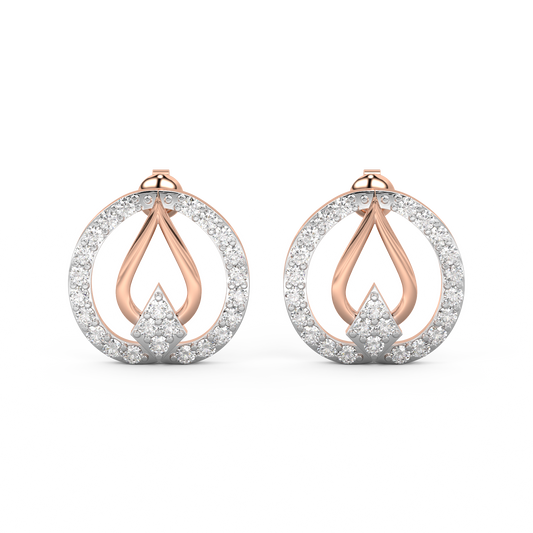 Diamond Earring for her in Rose Gold DER23305