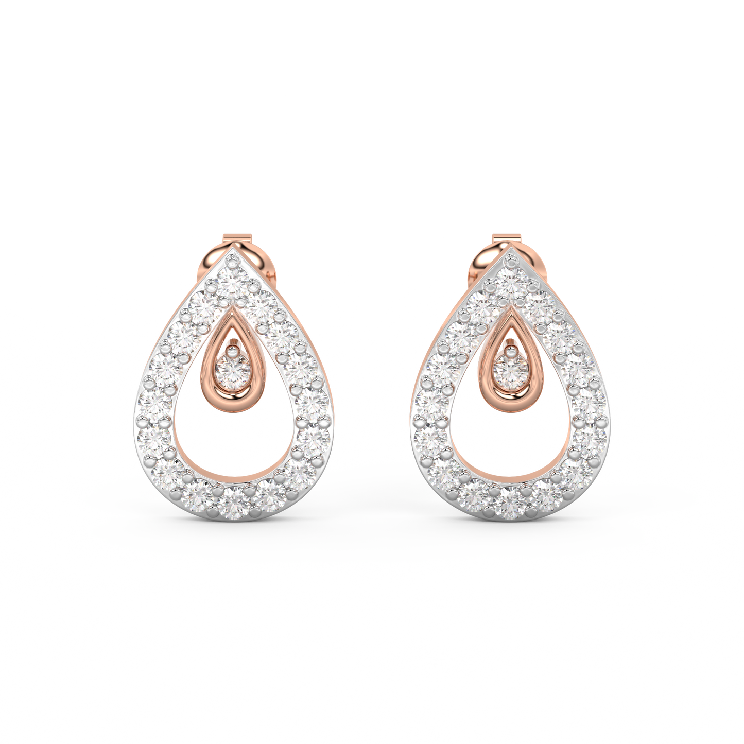 Diamond Earring for her in Rose Gold DER23309