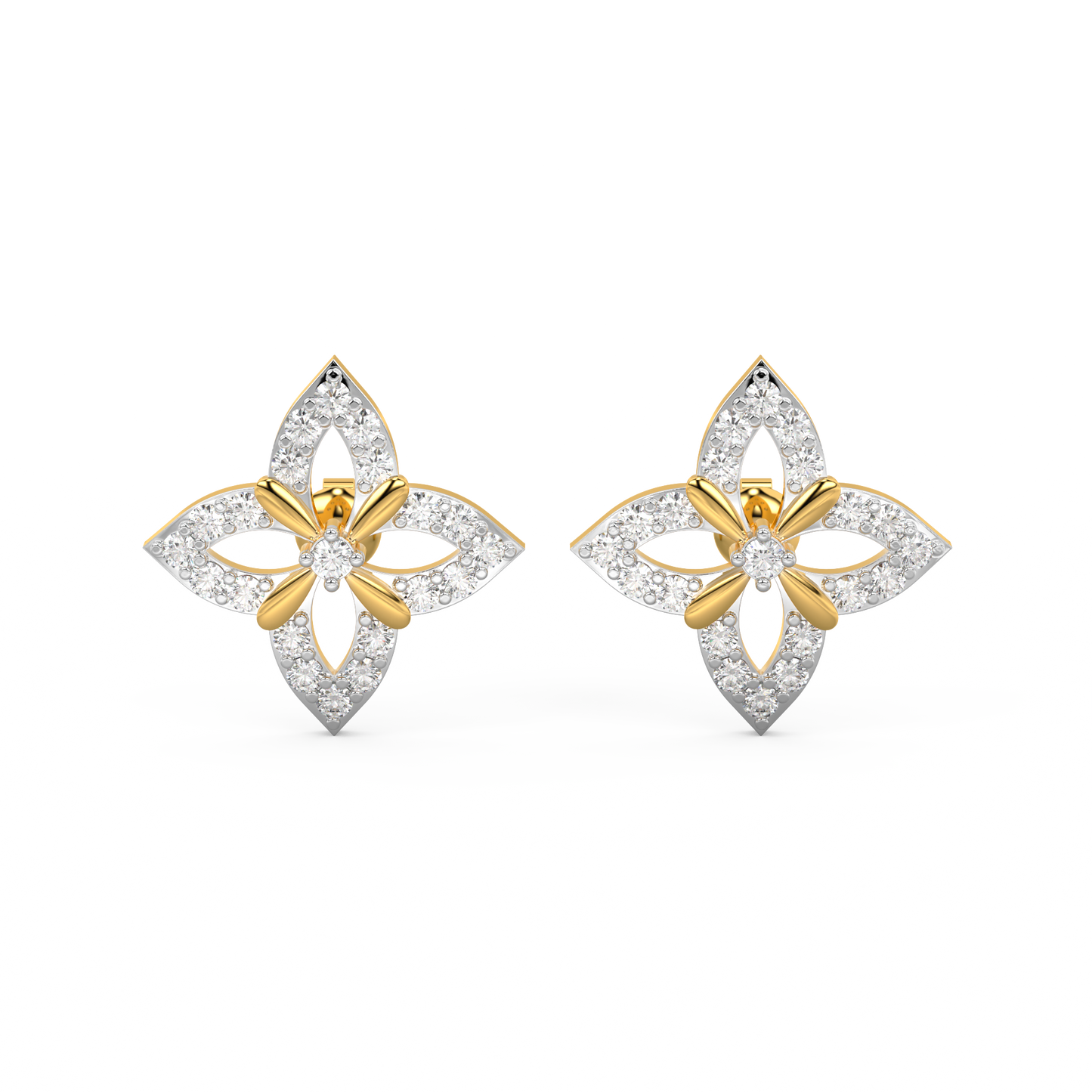 Diamond Earring for her in Yellow Gold DER23311