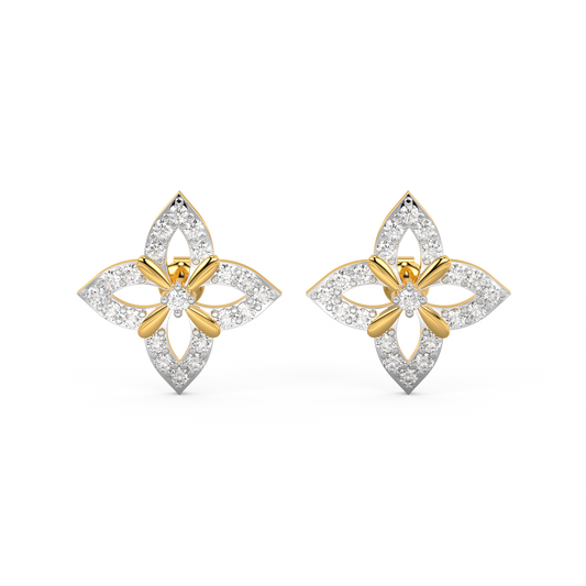 Diamond Earring for her in Yellow Gold DER23311