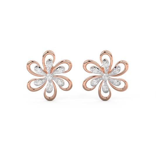 Diamond Earring for her in Rose Gold DER23313