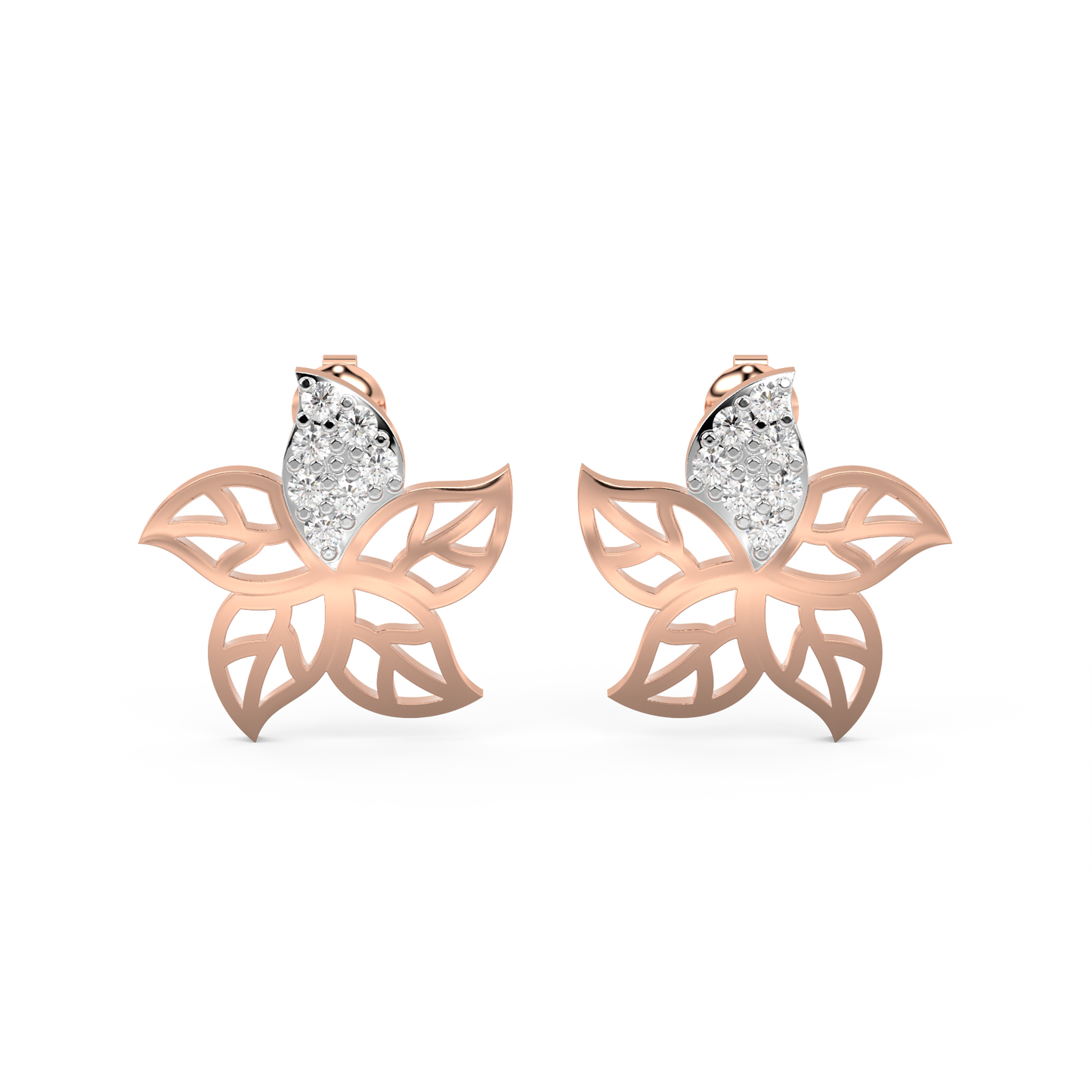 Diamond Earring for her in Rose Gold DER23316