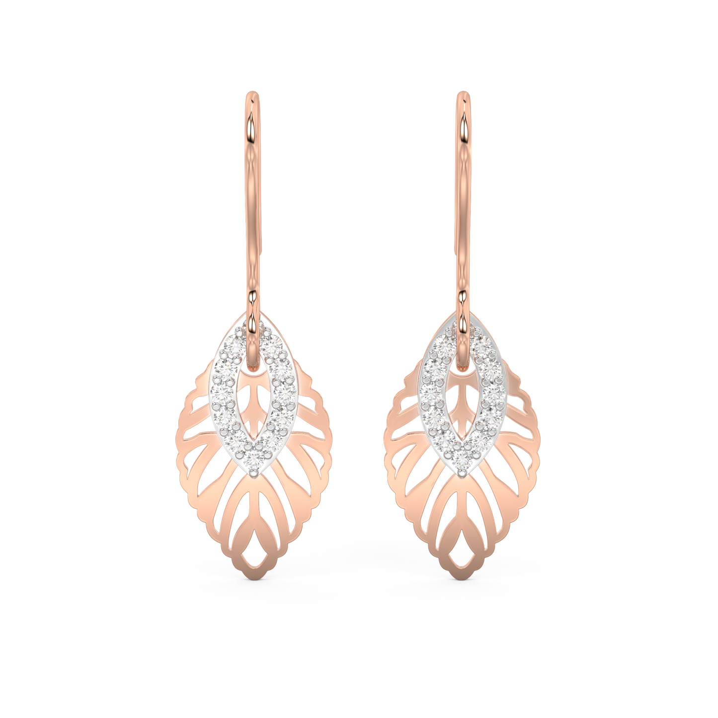 Diamond Earring for her in Rose Gold DER23317