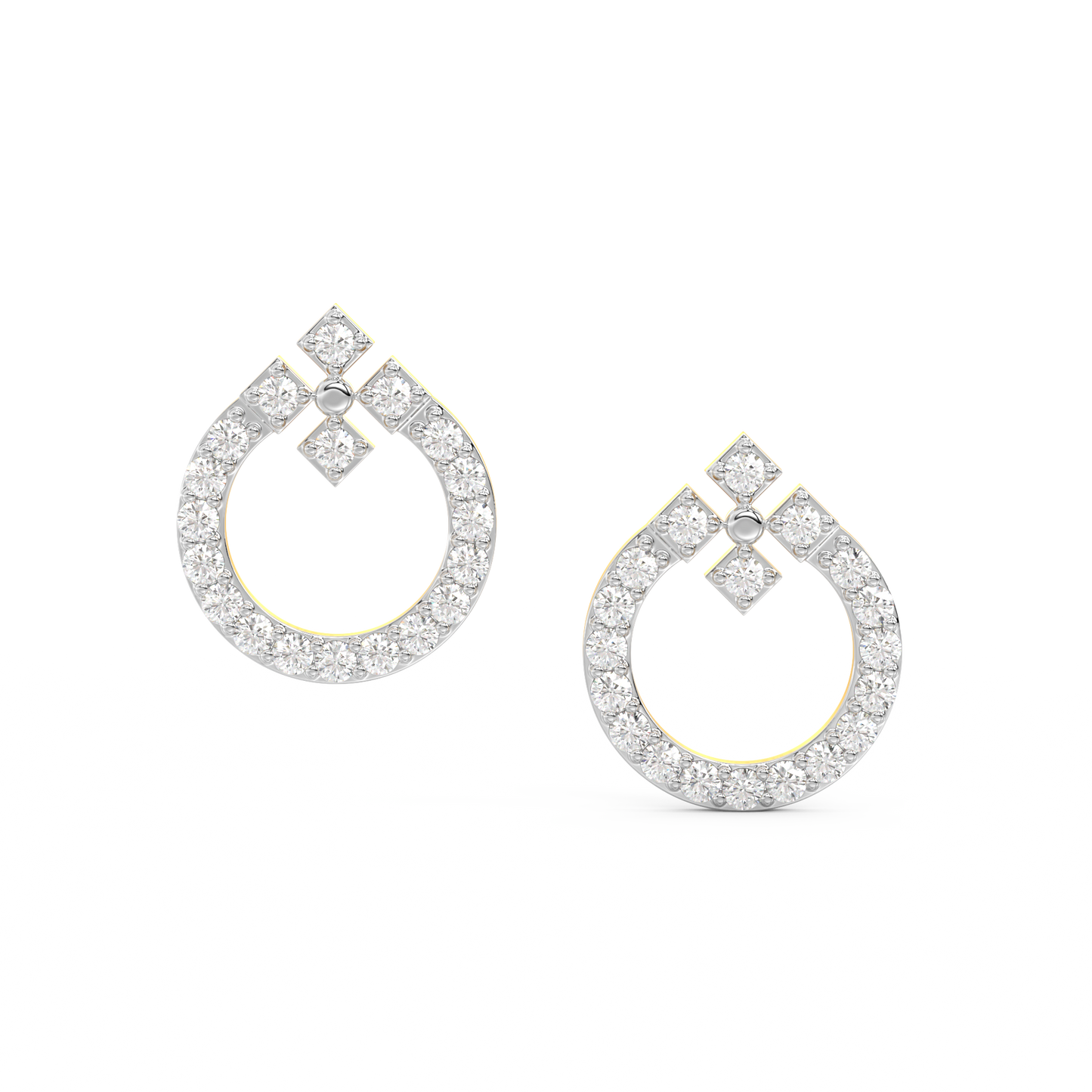 Diamond Earring for her in Yellow Gold DER23320