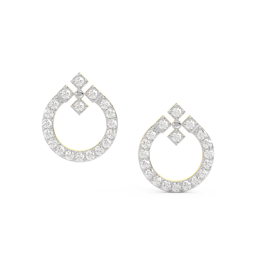 Diamond Earring for her in Yellow Gold DER23320