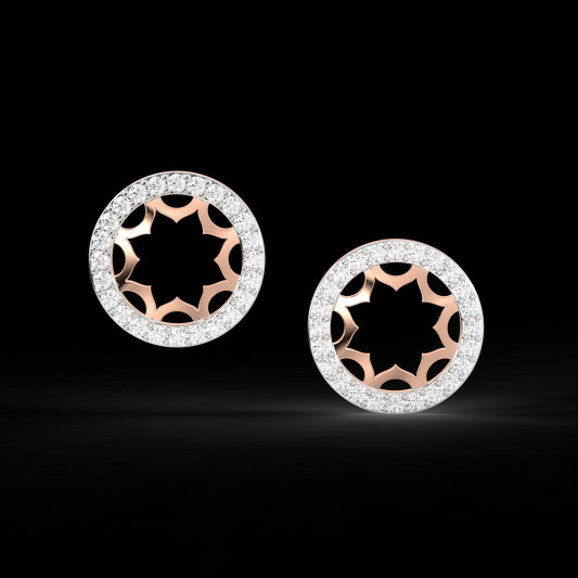 Diamond Earring for her in Rose Gold DER23328