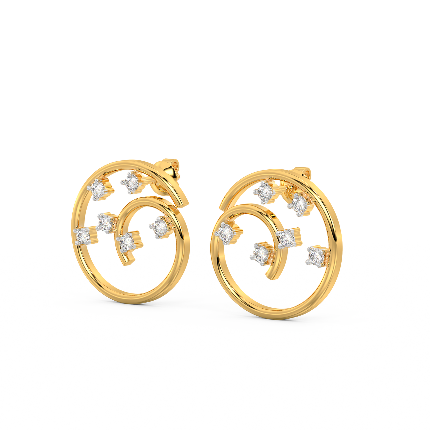 Diamond Earring for her in Yellow Gold DER23329