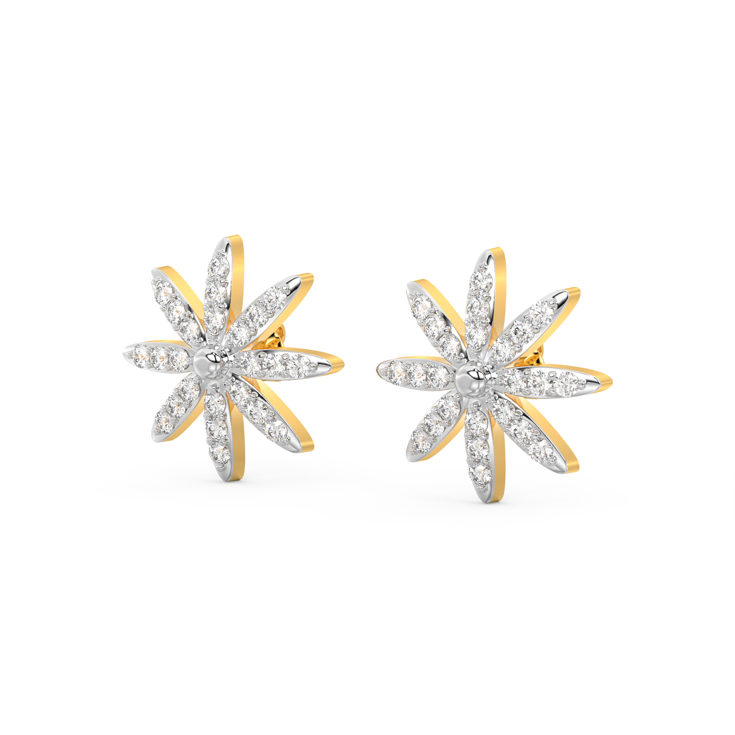 Diamond Earring for her in Yellow Gold DER23331