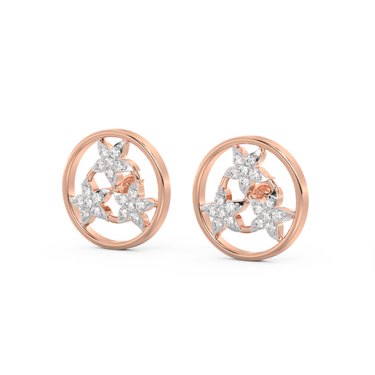 Diamond Earring for her in Rose Gold DER23333