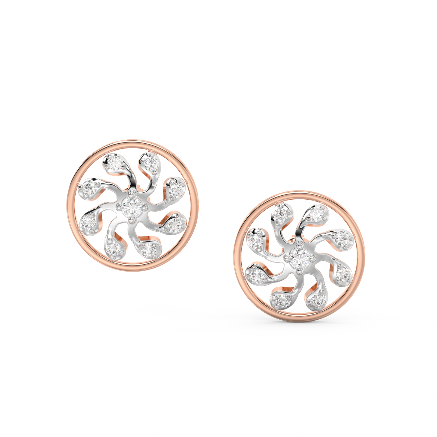 Diamond Earring for her in Rose Gold DER23343