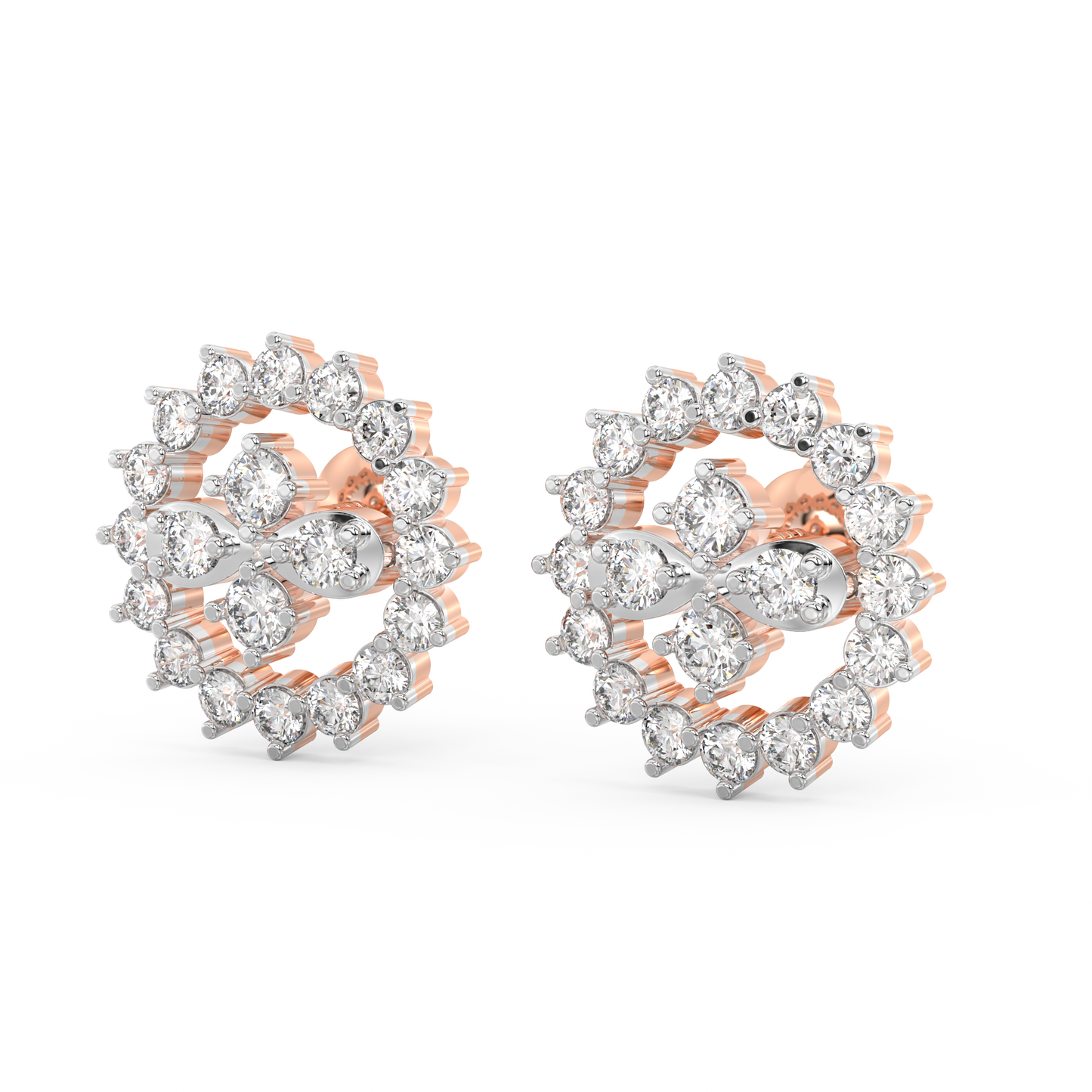 Diamond Earring for her in Rose Gold DER23353