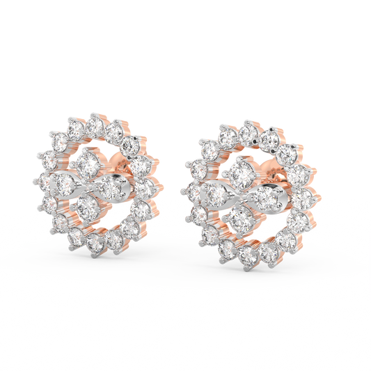 Diamond Earring for her in Rose Gold DER23353