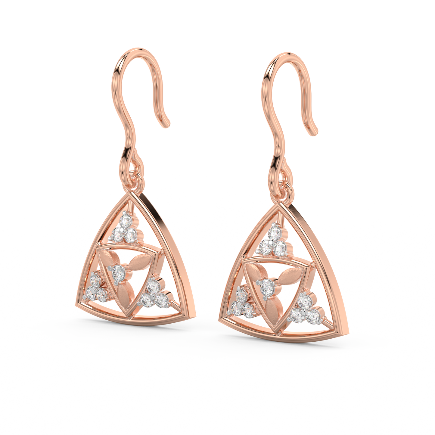 Diamond Earring for her in Rose Gold DER23385