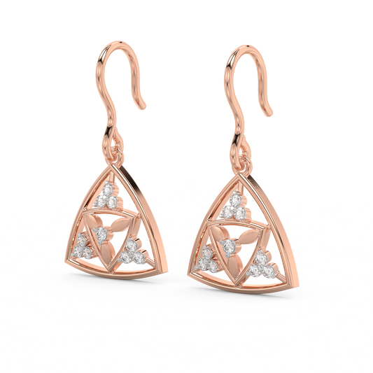 Diamond Earring for her in Rose Gold DER23385