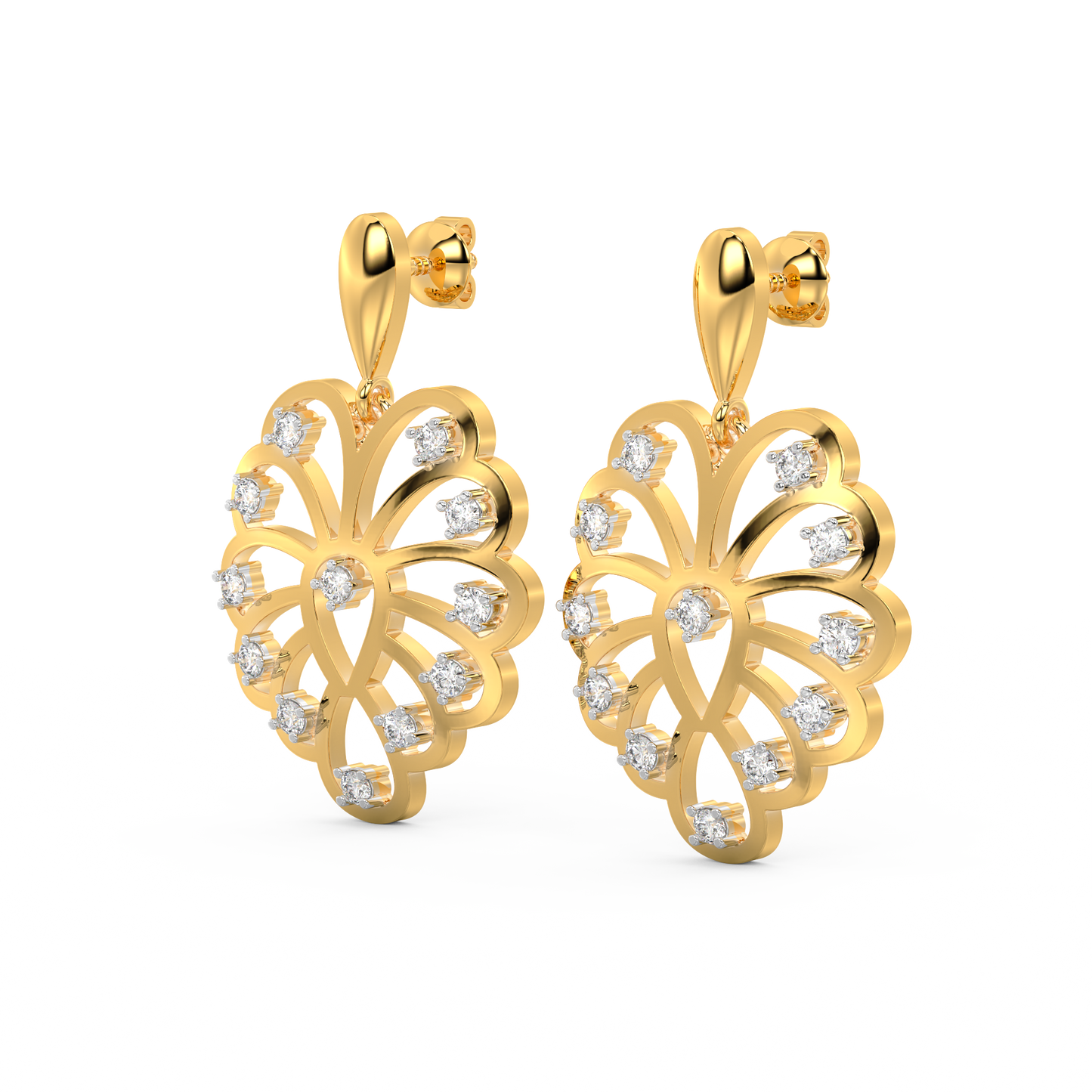 Diamond Earring for her in Rose Gold DER23387