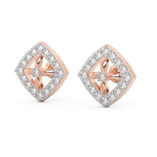 Diamond Earring for her in Rose Gold DER23398