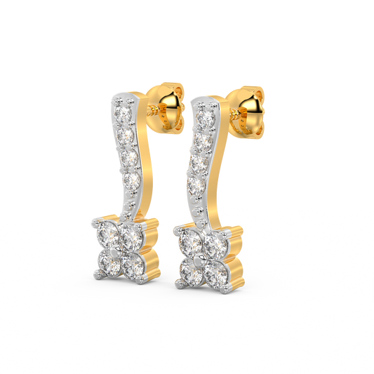 Diamond Earring for her in Yellow Gold DER23400