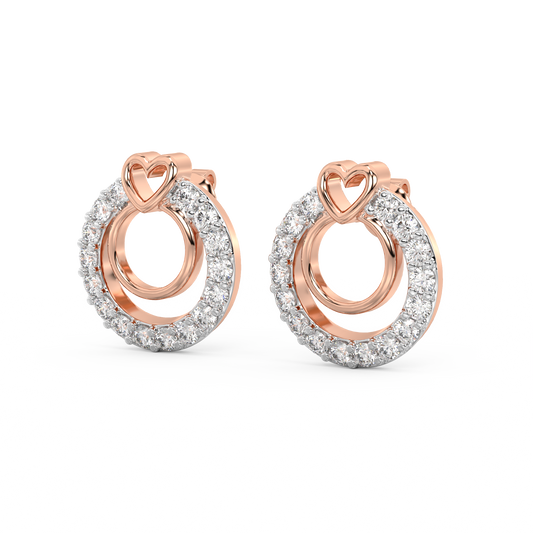 Diamond Earring for her in Rose Gold DER23410