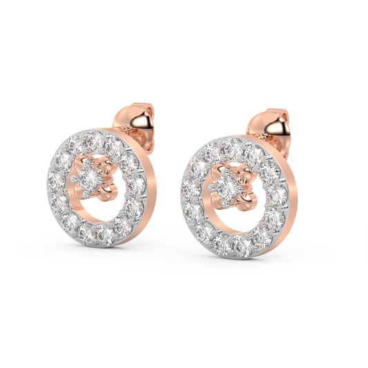 Diamond Earring for her in Rose Gold DER23412