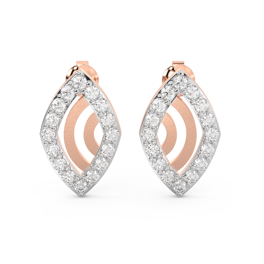 Diamond Earring for her in Rose Gold DER23430