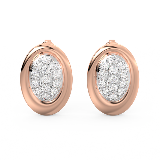 Diamond Earring for her in Rose Gold DER23435