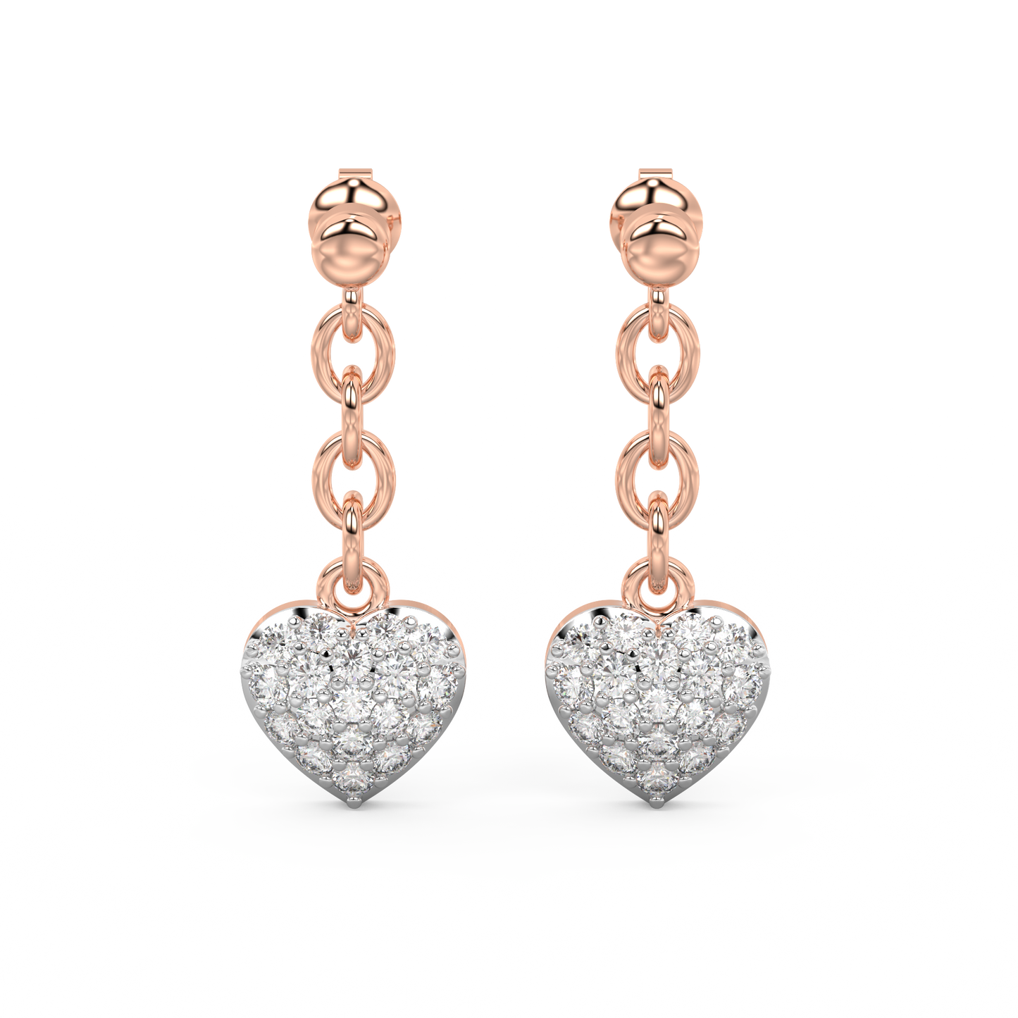 Diamond Earring for her in Rose Gold DER23445