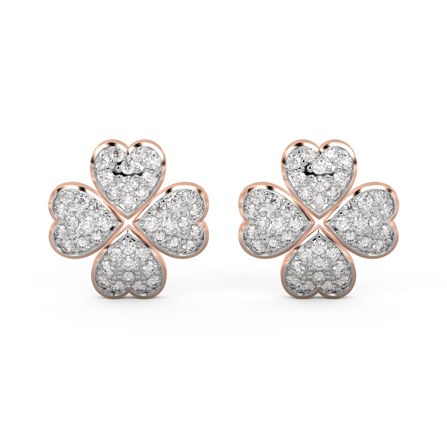 Diamond Earring for her in Rose Gold DER23446