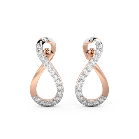 Diamond Earring for her in Rose Gold DER23449