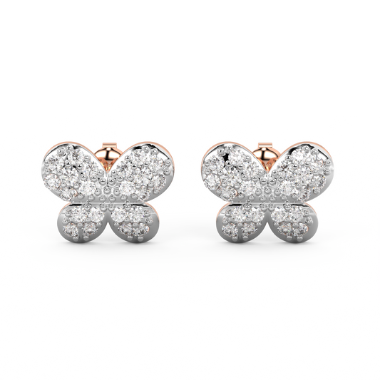 Diamond Earring for her in Rose Gold DER23453