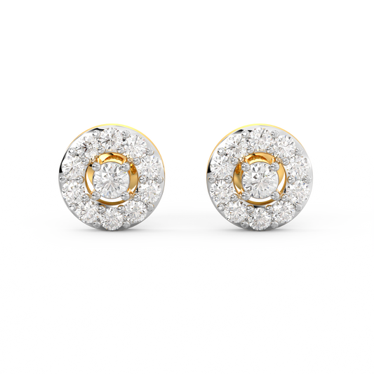 Diamond Earring for her in Yellow Gold DER23455