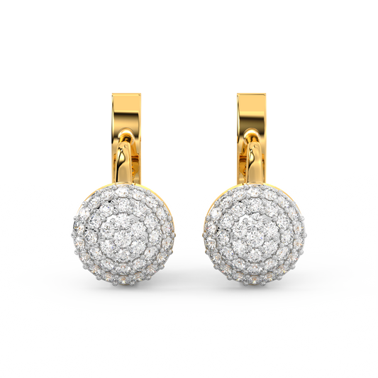 Diamond Earring for her in Yellow Gold DER23458