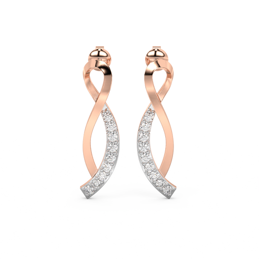 Diamond Earring for her in Rose Gold DER23462