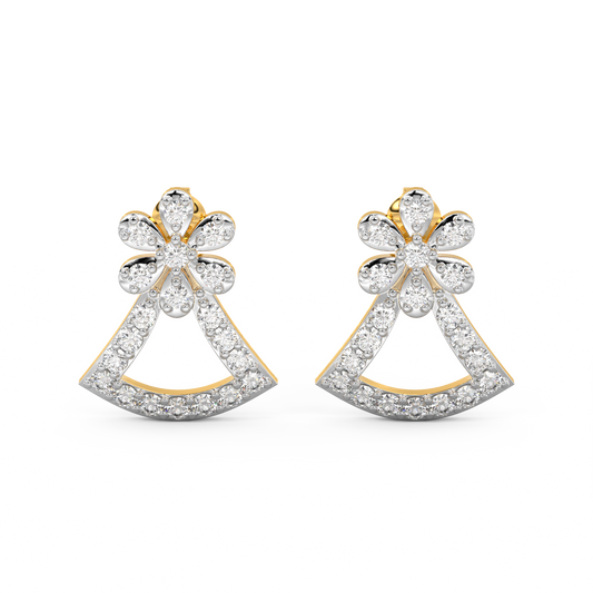 Diamond Earring for her in Yellow Gold DER23464