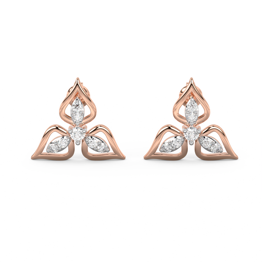 Diamond Earring for her in Rose Gold DER23465