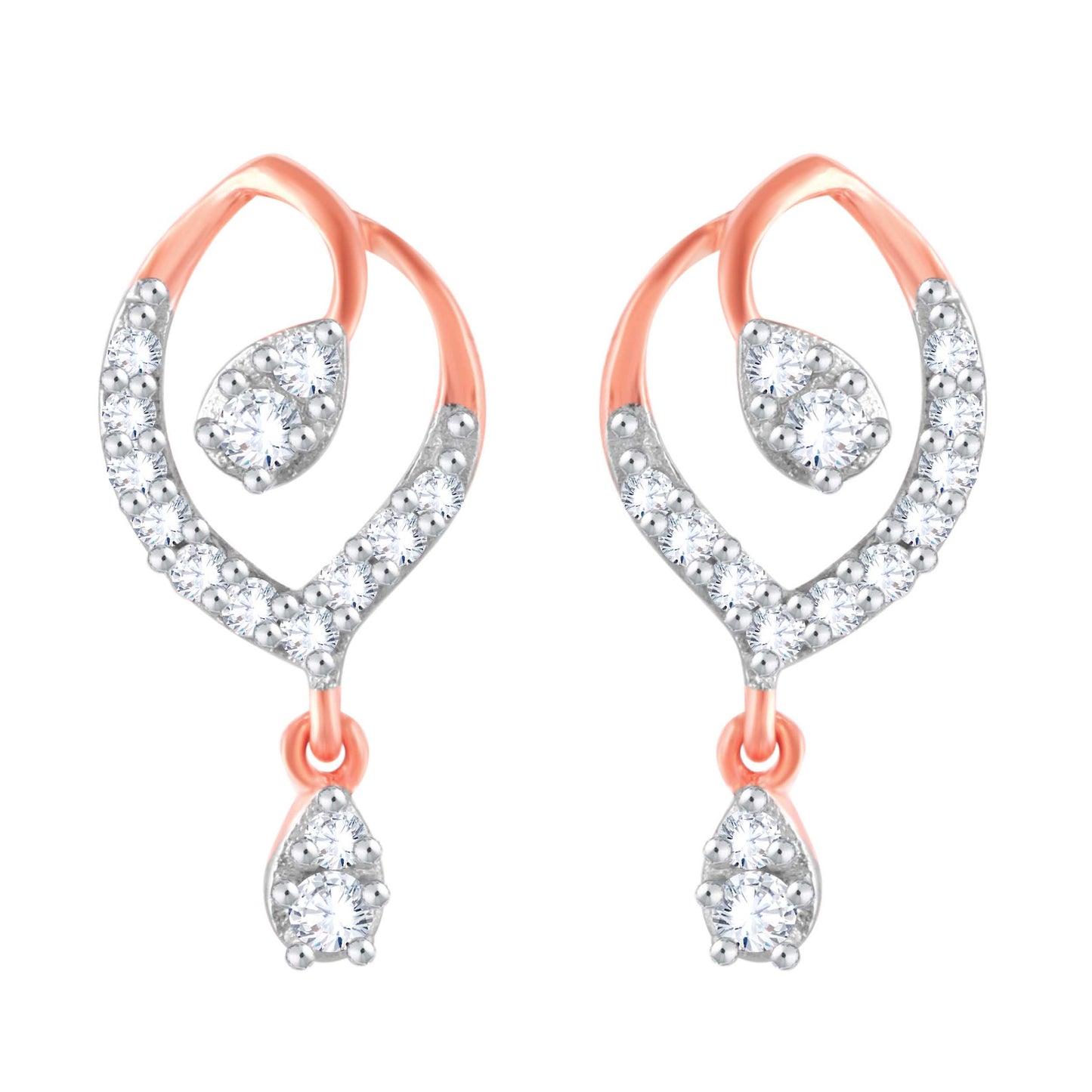 Diamond Earring for her in Rose Gold DER23759