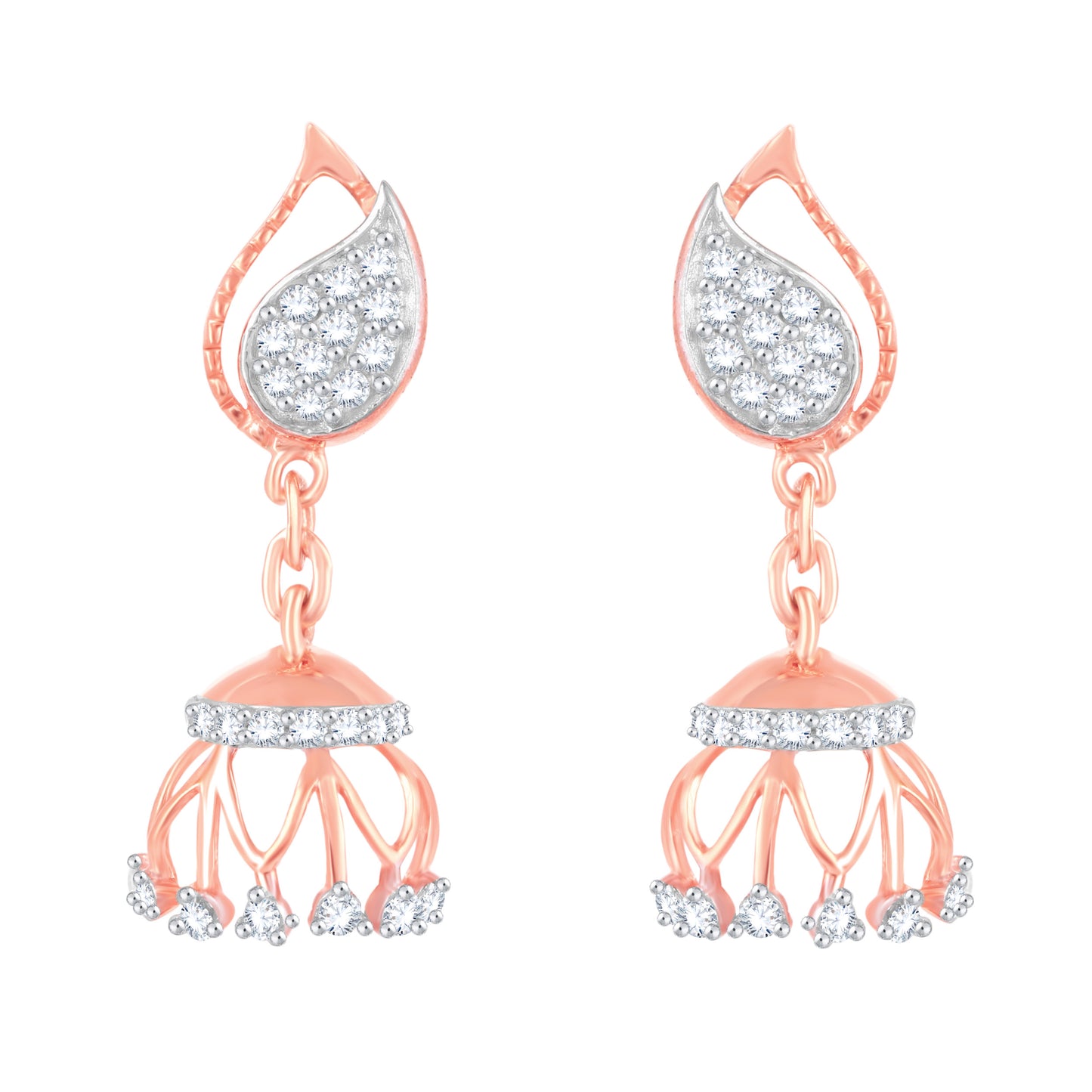 Diamond Earring for her in Rose Gold DER23760