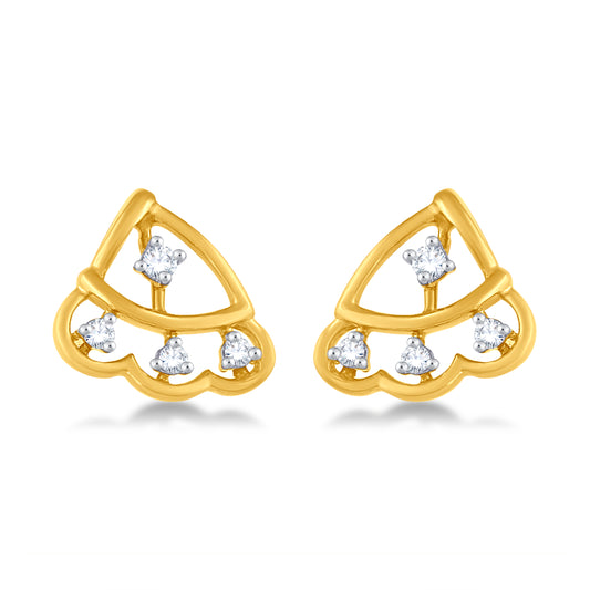 Diamond Earring for her in Yellow Gold DER23766