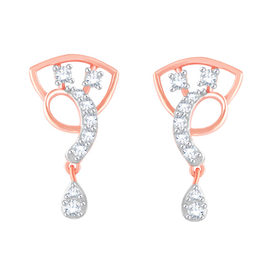 Diamond Earring for her in Rose Gold DER23770