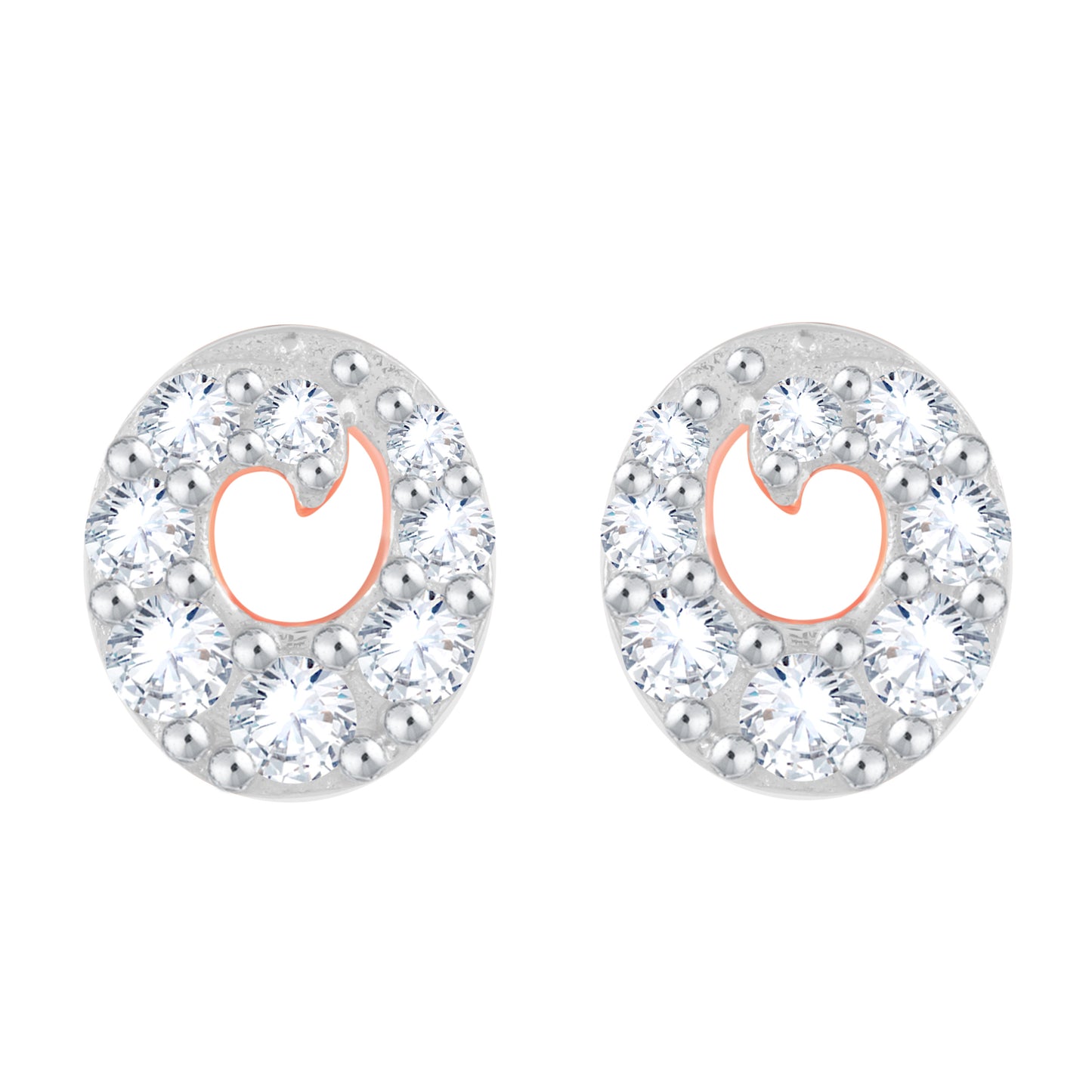 Diamond Earring for her in Rose Gold DER23773